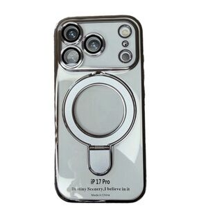 Silver Mirror iPhone 17 Pro Case with Ring Stand